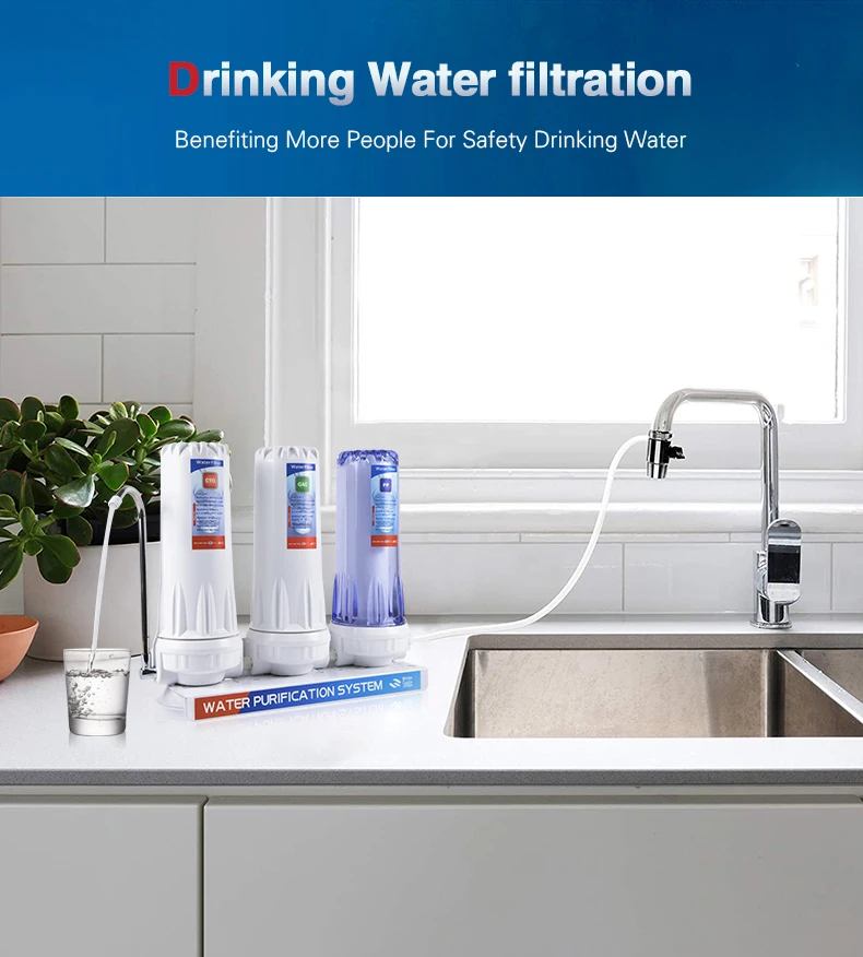 Water Filter Table Top 3 Stage Home Water Filtration System/pure It ...