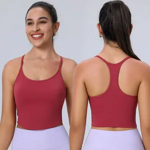 Newly Designed Women's Sports Vest, High-elastic Yoga Top to Beautify the Back, Fitness Running Sports Bra.