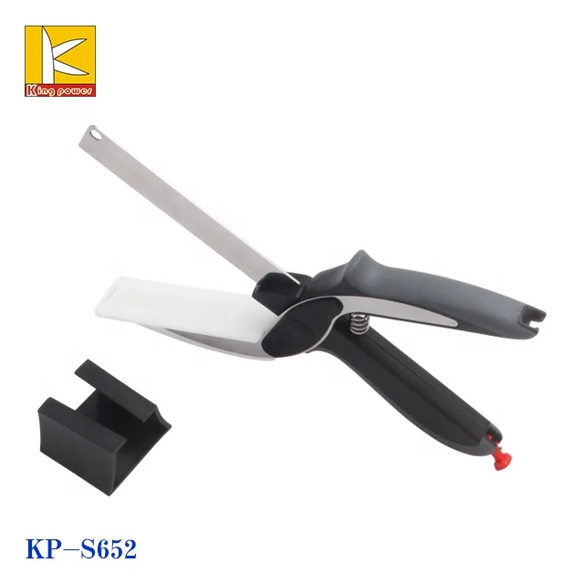 Hot Sale 2-in-1 Kitchen Scissor Smart Multifunction Vegetable Cutter with Knife and Cutting Board