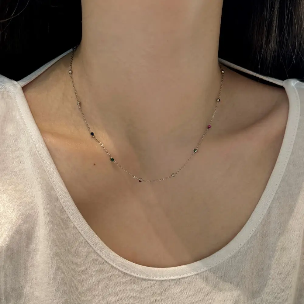 KAKODIY fashion 18K gold plated luxury elegant fashion 925 sterling silver simple bead chain Jewelry for Women necklace detail 8