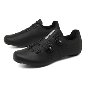 Professional Cycling Shoes Carbon Fiber Sole Double Knob Bicycle Lock Summer Winter Outdoor Sports Mesh PU New for Road Riding