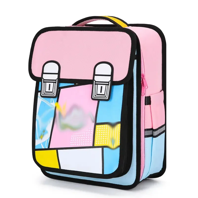Cute 3D School Bags Fun 2D Cartoon Backpacks for Kids