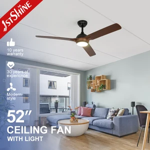 1stshine LED Ceiling Fan Adjustable Speed Modern Design Plastic Blades 52 Inches Ceiling Fan with Light