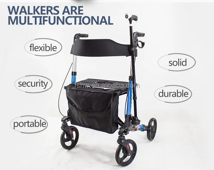 Height Adjustable Medical Rehabilitation Rollator Physical Therapy ...