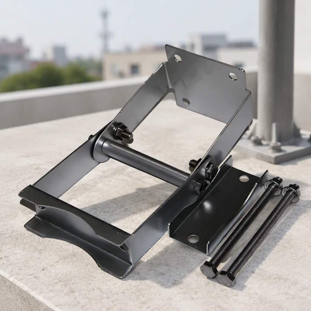 Base Station Panel Antenna Mounting Bracket Pole Clamp Adjustable Tilt for Heavy Duty Outdoor Antenna