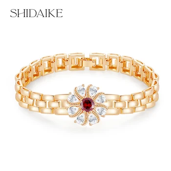 18K Gold/White Gold Plated Zircon Stone Bracelet Charm Bracelets for Women and Men Gift for Parties and Weddings