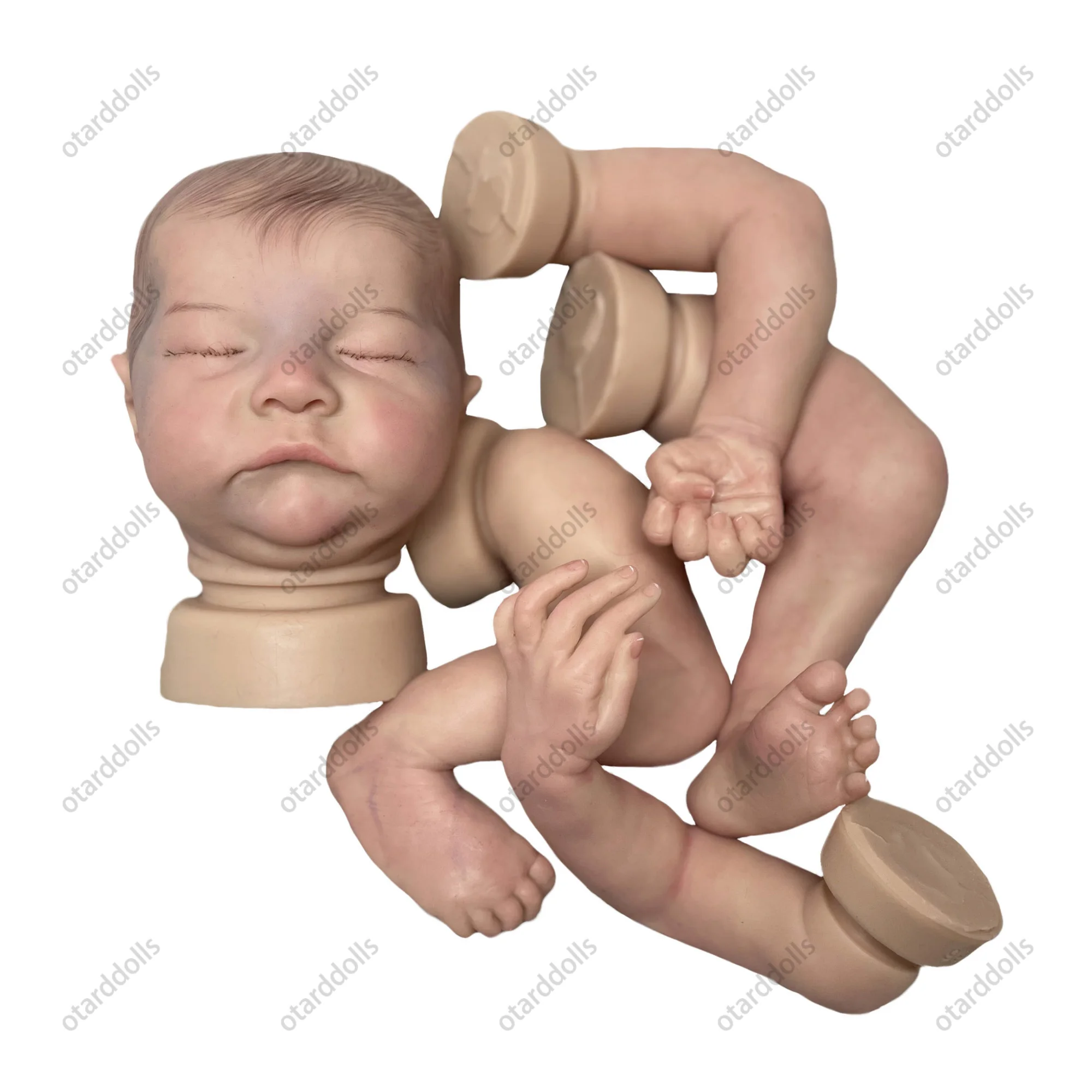 Full Solid Soft Silicone Handmade Kits Diy Kits For Reborn Baby Lifelike Dolls 