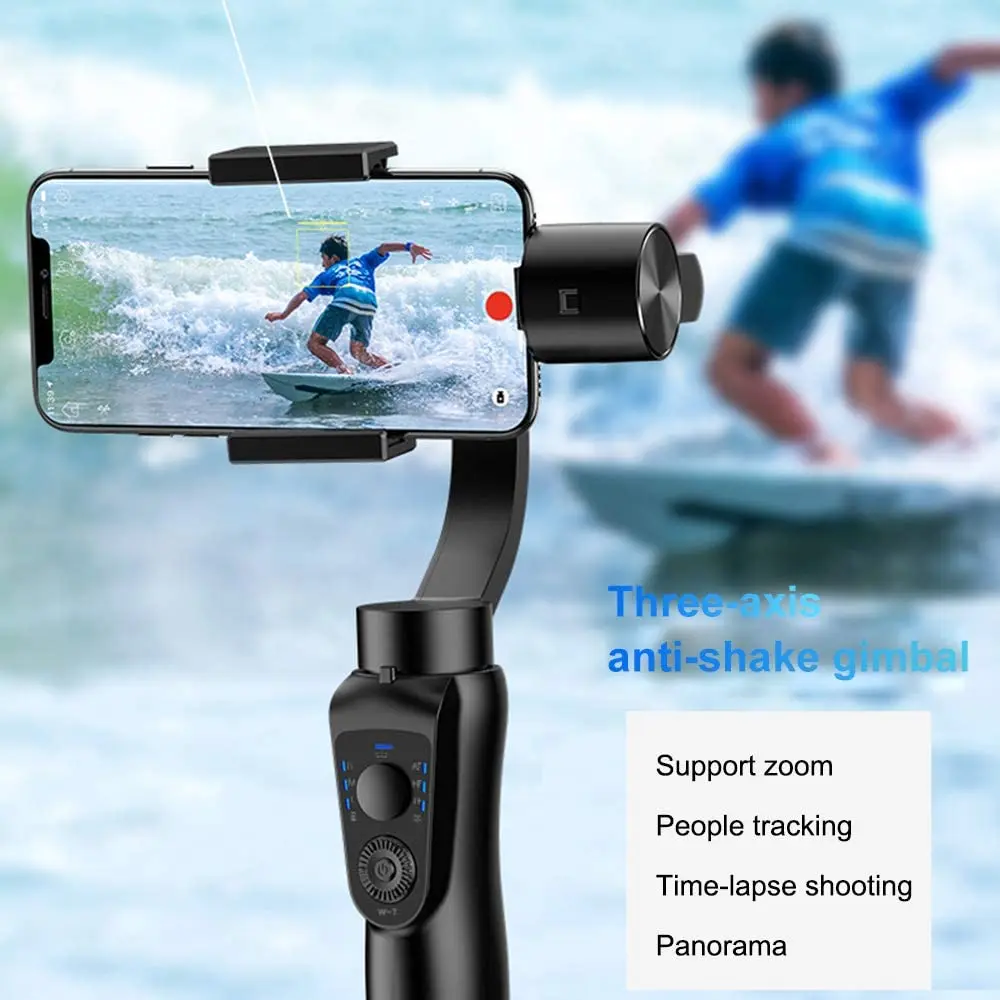 New S5B Holder Tooth 3-axis Gimbal Electric Taking Photo Video Phone Stabilizer Anti Portable Mobile or Camera Wireless Blue 250
