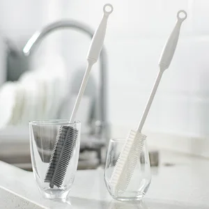 Kitchen Silicone Cup Brush Long Handle Plastic General Merchandise Cleaning Washing Cups Baby Bottles Stain