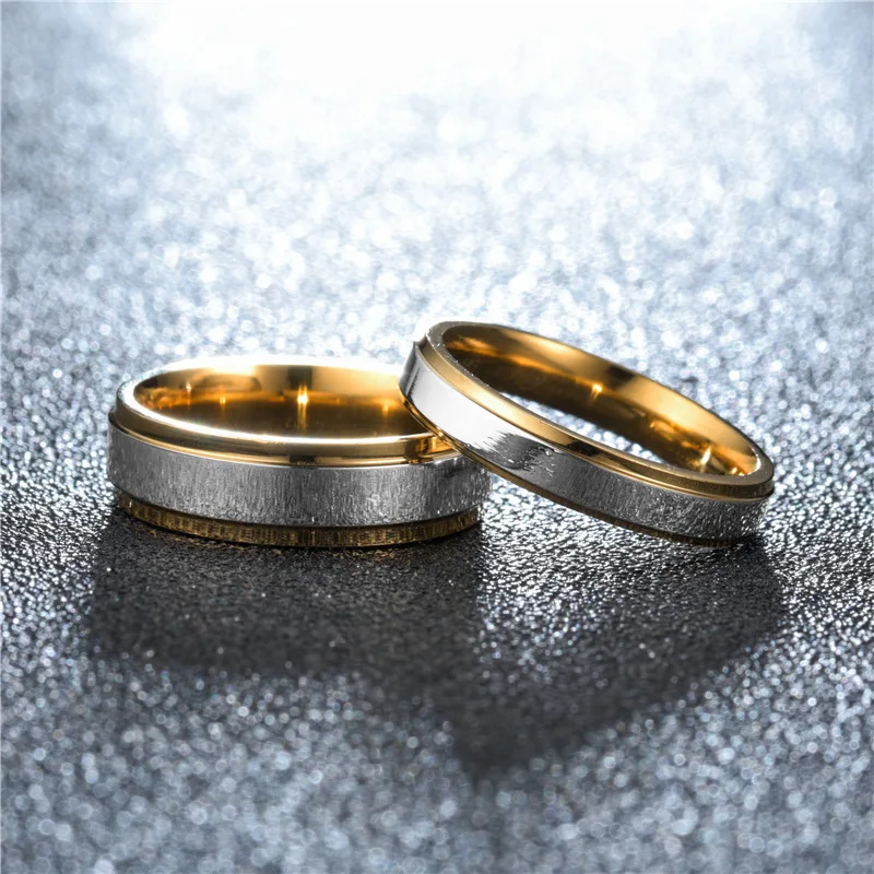Wholesale Couple Ring Set 18K Gold Tungsten Wedding Bands