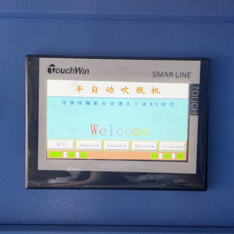 Semi-Automatic 5L Blowing Injection Molding Machine for PET Bottles Processing PP Plastic Core Pump Motor PLC Engine Bearing