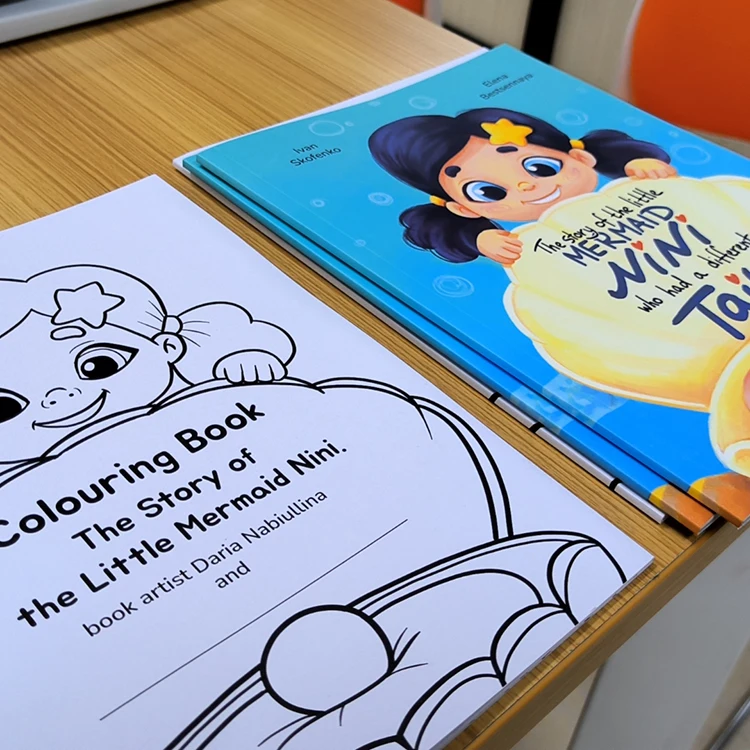 Custom Kids Coloring Book with Crayons Offset Paper and Screen Printing for Adult Women and Men