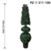 Cone & Double Round Deep Green Boxwood Topiary Tree 100cm/3.28ft