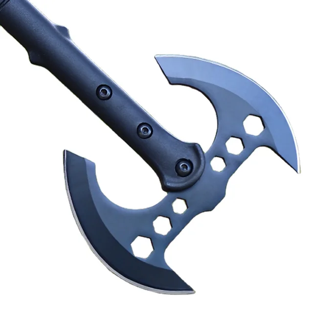Industrial Multi-Functional Outdoor Survival Camping Axe Plastic Handle Tactical Defense Hammer for Field Mountain Engineering