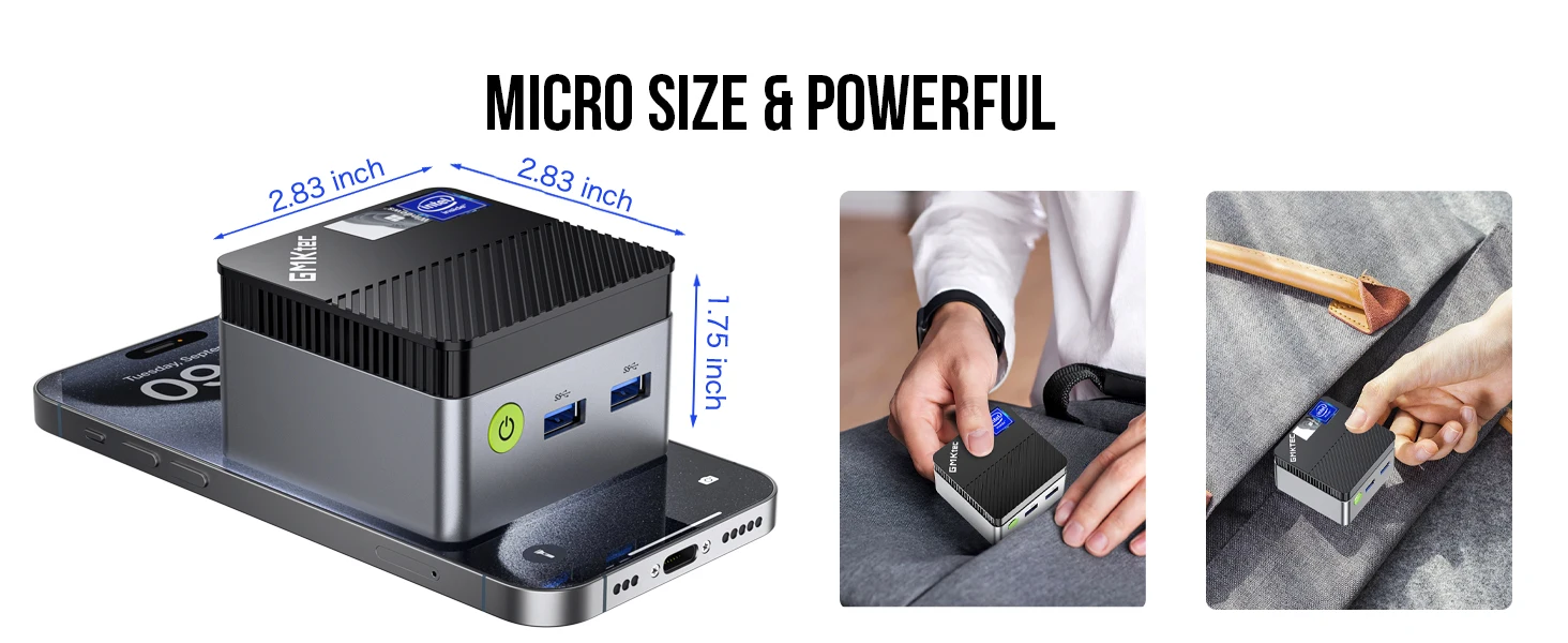 GMKtec G5 Mini PC - Intel Celeron N97, 12GB DDR5, 512GB/1TB SSD