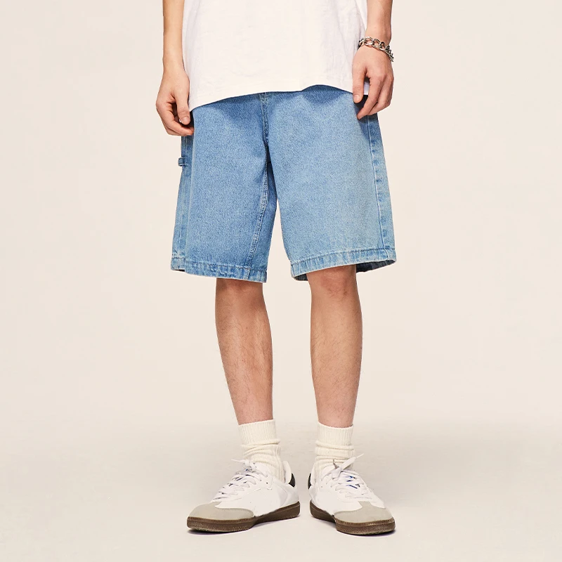 QUICKSHOW Denim Men Jean Shorts Streetwear Button Pants Denim Shorts for Boys Apparel