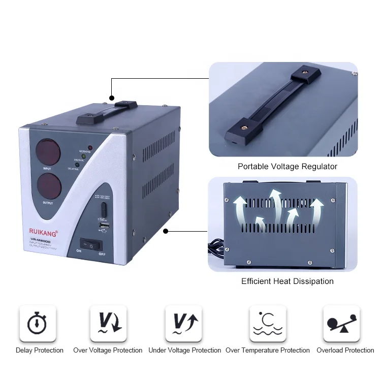Automotive Voltage Regulator Ic Home Automatic Voltage Stabilizer Digital Display with USB Power 230v Voltage Stabilizer