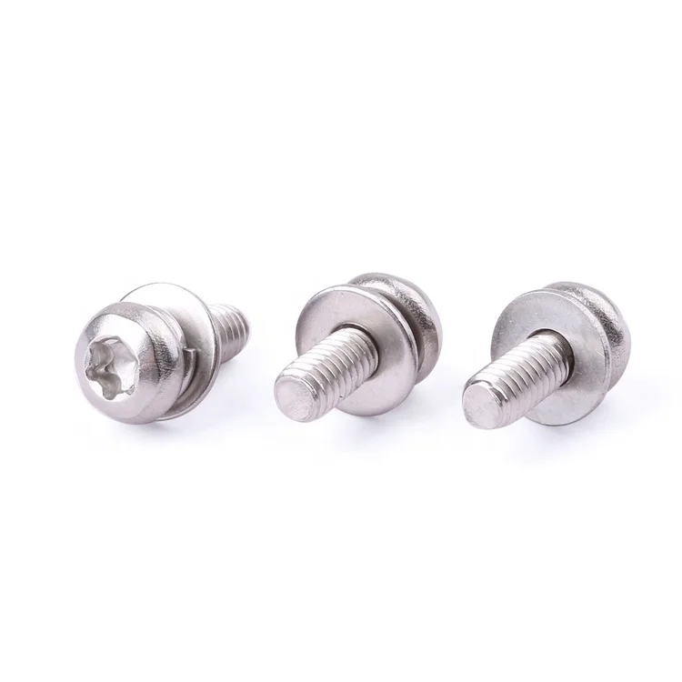 Hot item fastener stainless steel M2-M8 pan head sems machine combined screw with flat washer sems screw