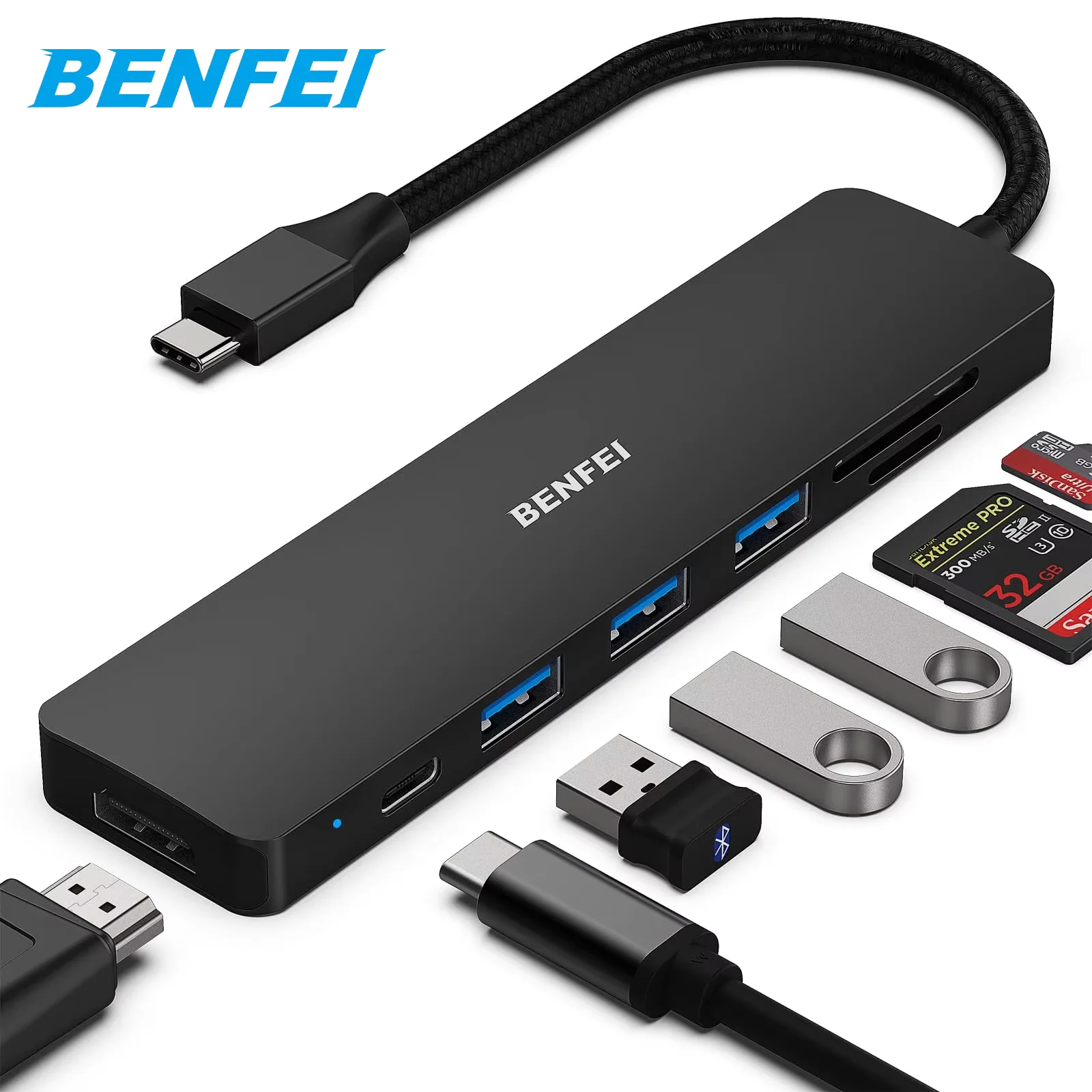 Anker 7-in-1 USB-C Hub With 4K HDMI | 100W Power Delivery | 3 USB Data Ports | Ethernet For Laptops