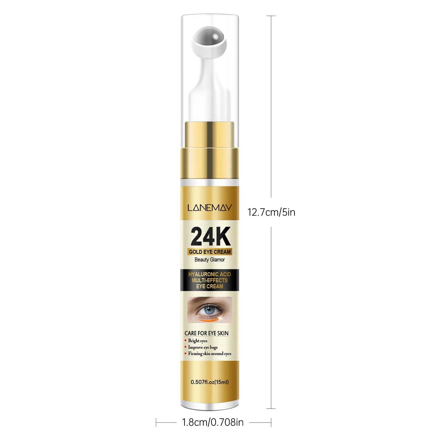 Body Cream , Containing 24K Gold Particles, Effectively Reduces Wrinkles, Dark Circles, and Puffiness Around the Eyes.