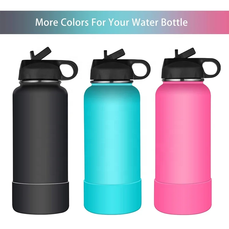 1PC Anti-scalding Silicone Boot for Water Bottle Protective Anti-Slip Bottom  Sleeve Cover Water Bottle