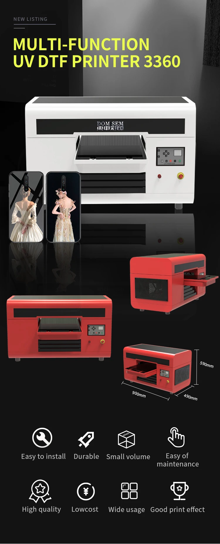 A3 UV Dtf Printer with Laminator for AB Film Sticker Printing