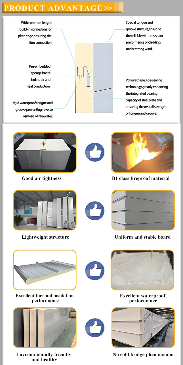 Pir Pu Polyurethane Insulated Cold Storage Panel manufacture