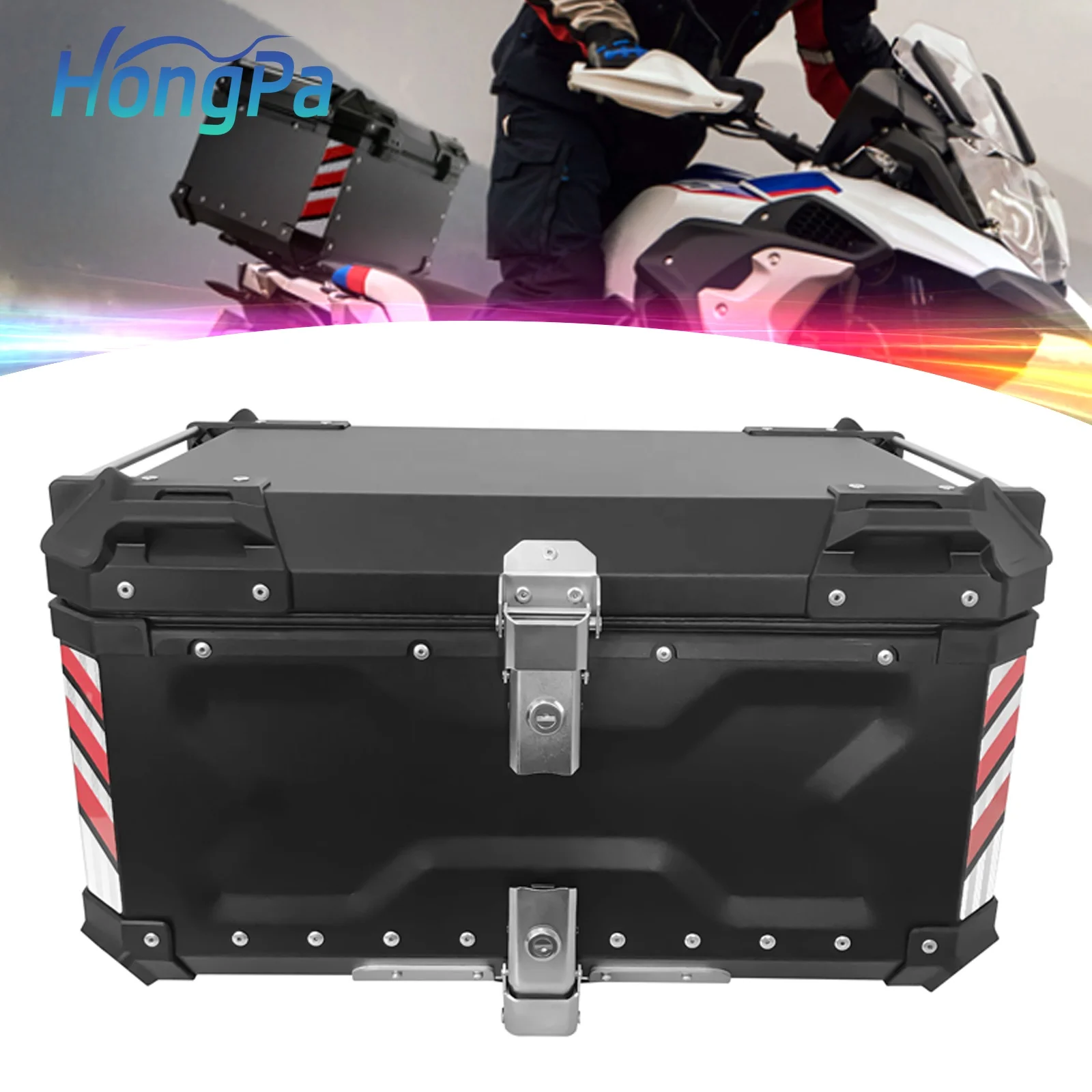 Motorcycle Box Aluminum Top Tail Rear Luggage Storage Tool Cases