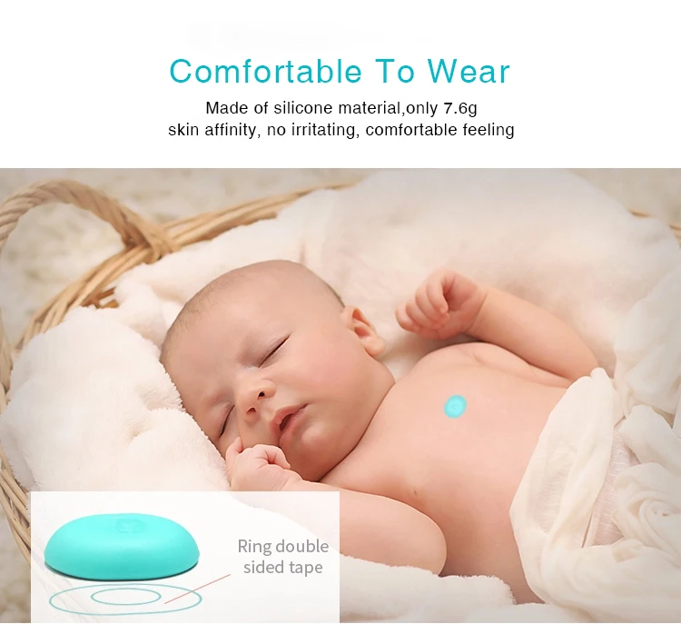 Wireless Baby's Temperature Remote Control Monitoring Wearable Smart Digital Thermometer for Baby