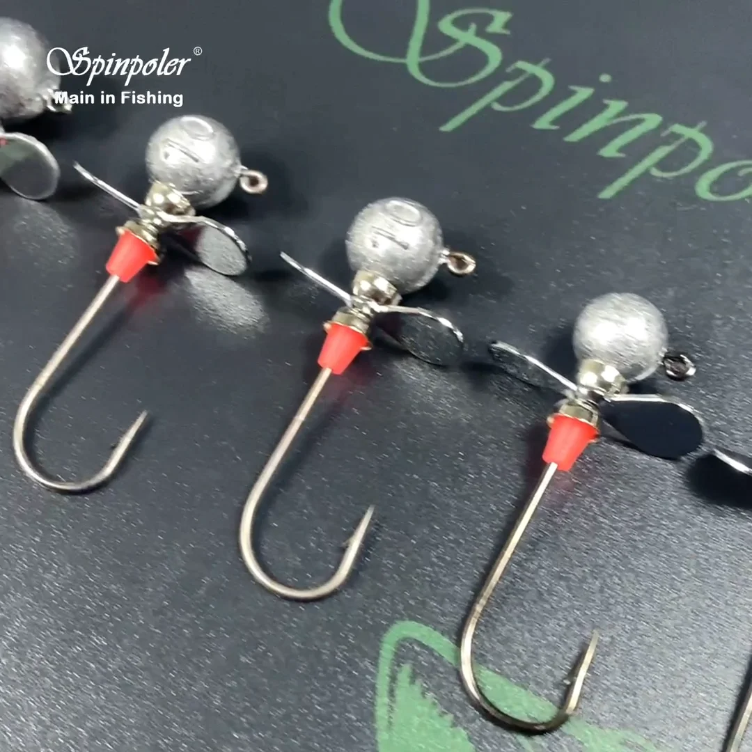 Spinpoler Propeller Round Ball Fishing Lures Jig Heads Fishing Hooks