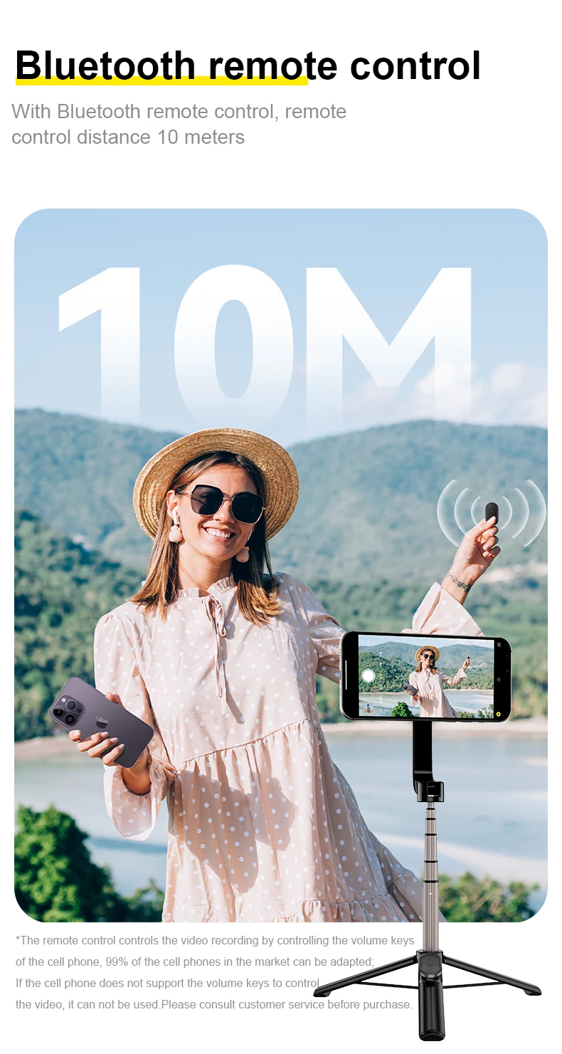 Telesin Handheld Selfie Stick Flexible Tripod Holder Stand For Live Broadcast 360 Flexible mobile phone Tripod