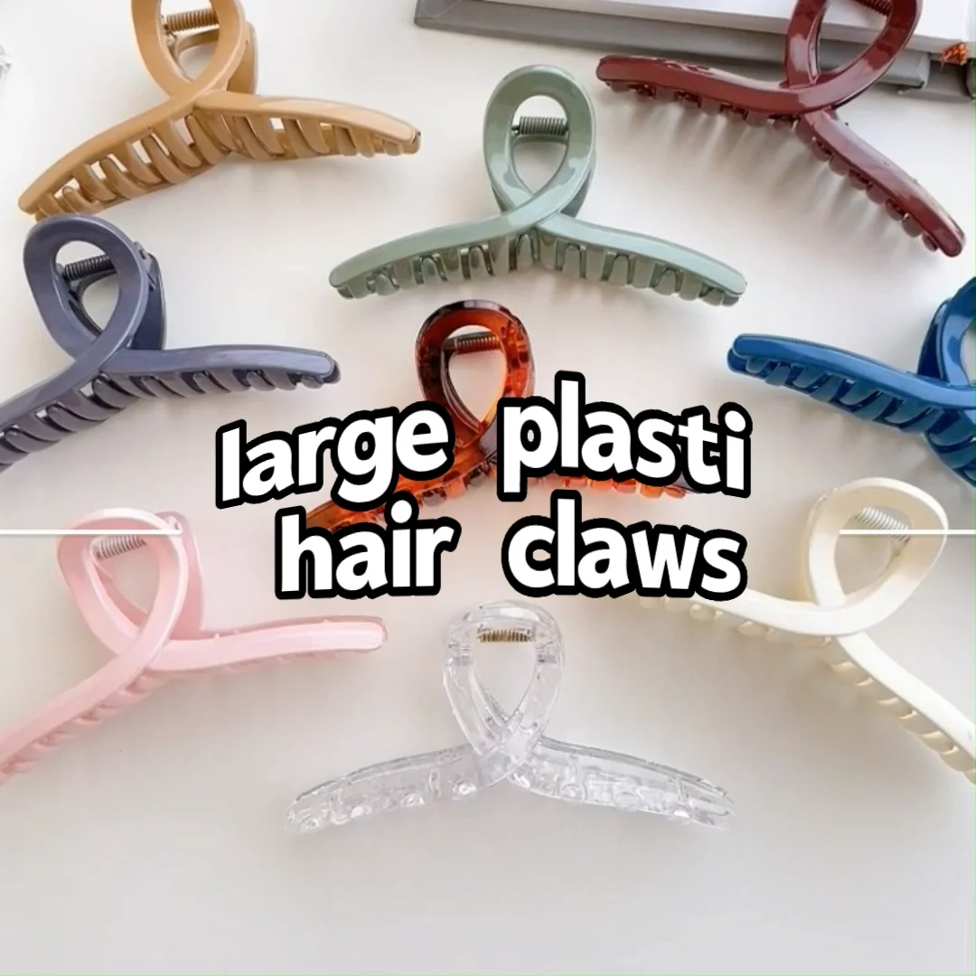 Dowell Korean Hair Claw Clips New Arrival Elegant Simple Large Transparent Plastic Hair Claw