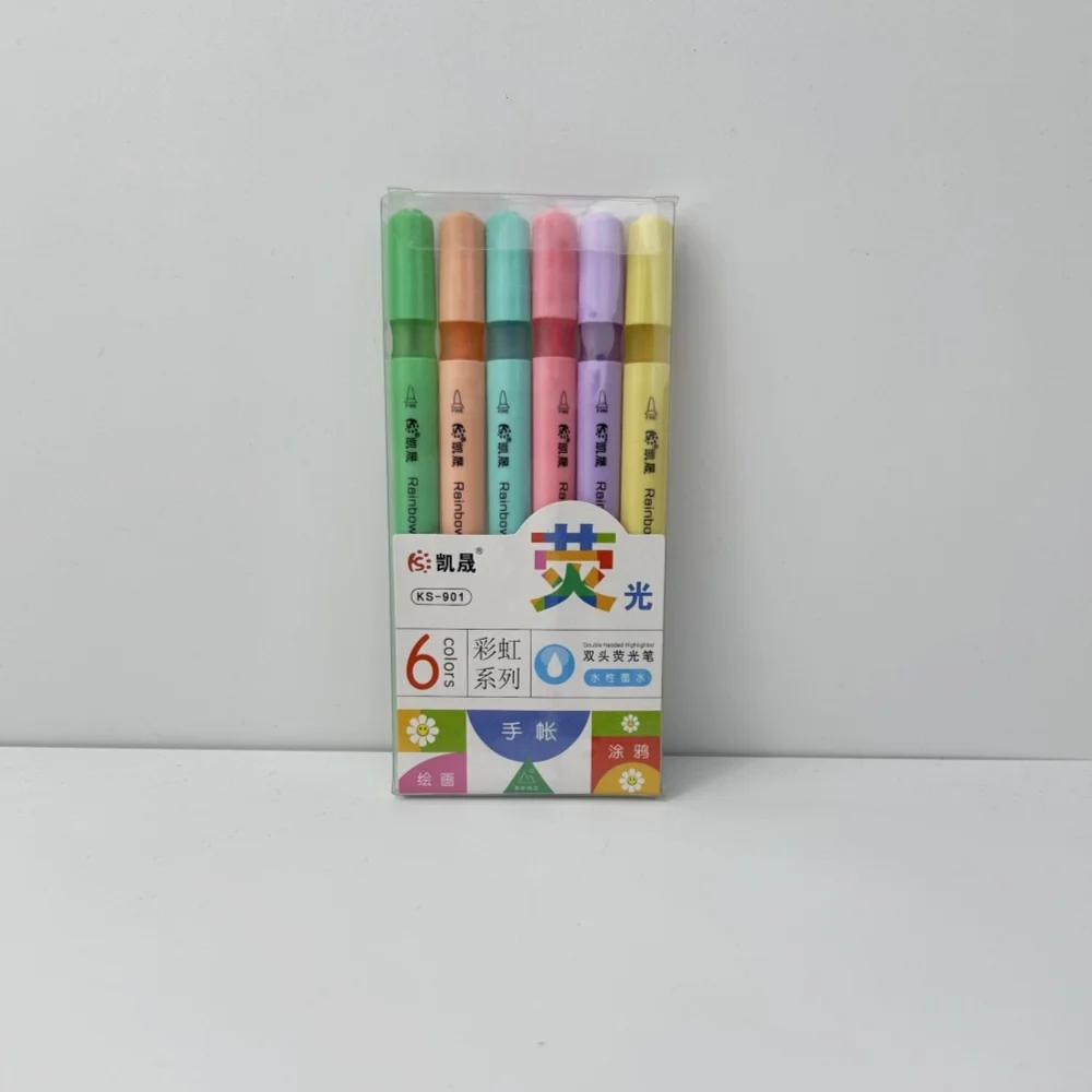 Набор маркеров с двумя головками 6 цветов