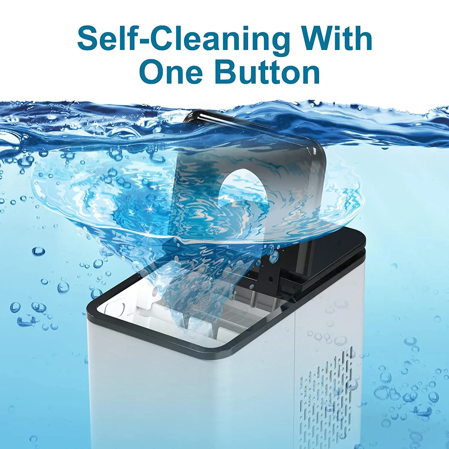 Household Compact Countertop Automatic Compressor Cooling  Portable Home Mini Round Ice Cube Ice Maker Making Machine