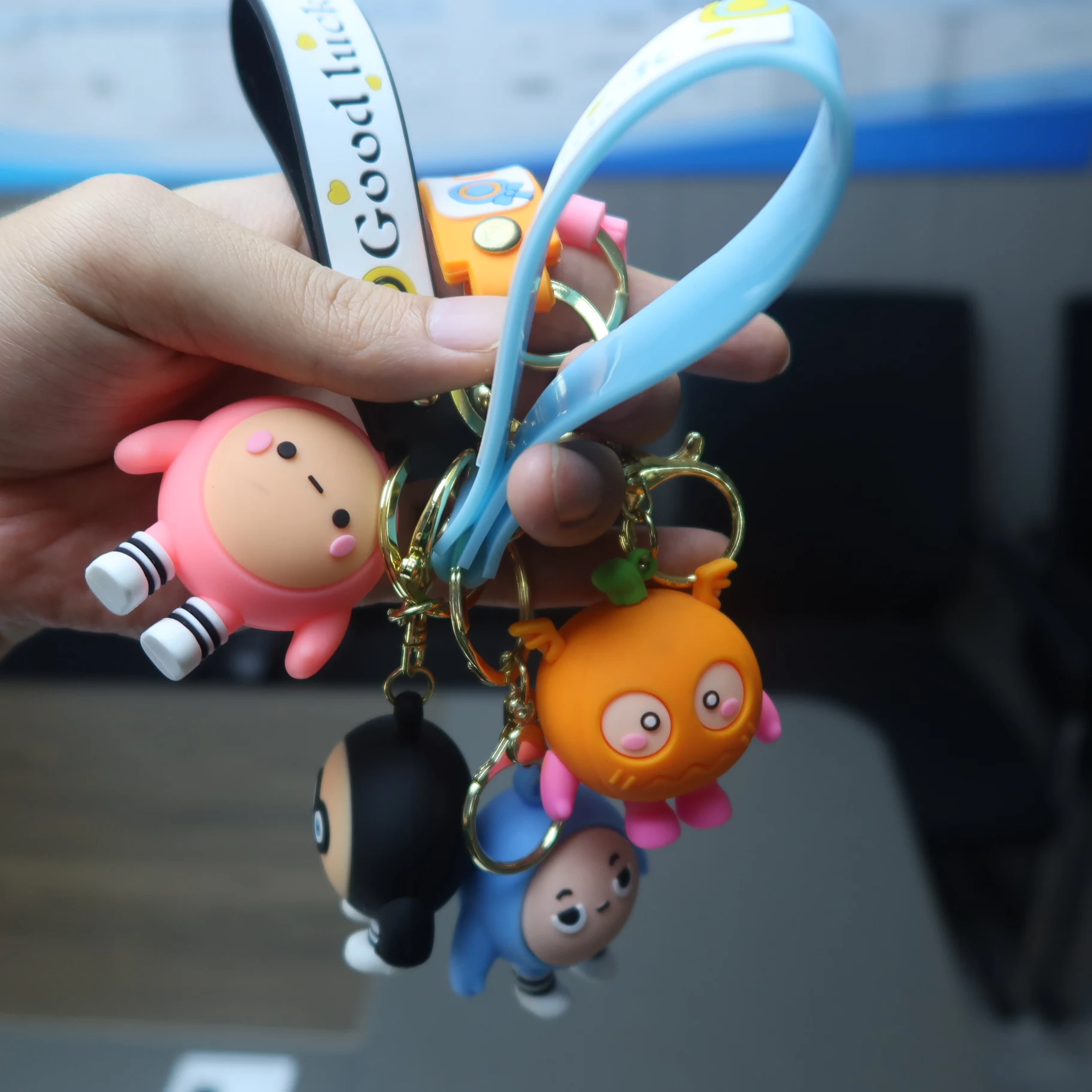 Funny Cute Cartoon Keychains Anime Custom Gifts Holiday Charms Key ...