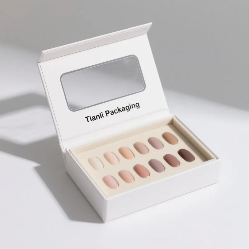 Kundenspezifische luxuriöse farbenfrohe Matt-Verschlussbox mit Magnetverschluss, Kosmetik Nagellackbox, Geschenkbox aus Hartpappe mit Schaumeinlage