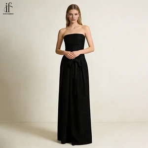 Luxury Women's Off Shoulder Chiffon Evening Dresses Floor Length Plain Dyed Color Party Dress Manufacturer