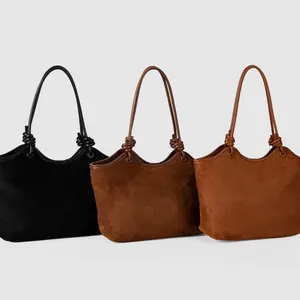 Best Online Shopping Guangzhou Woman Bolsos De Mujer Trending Fashion Design Suede Tote Bag Women'S Shoulder Bags