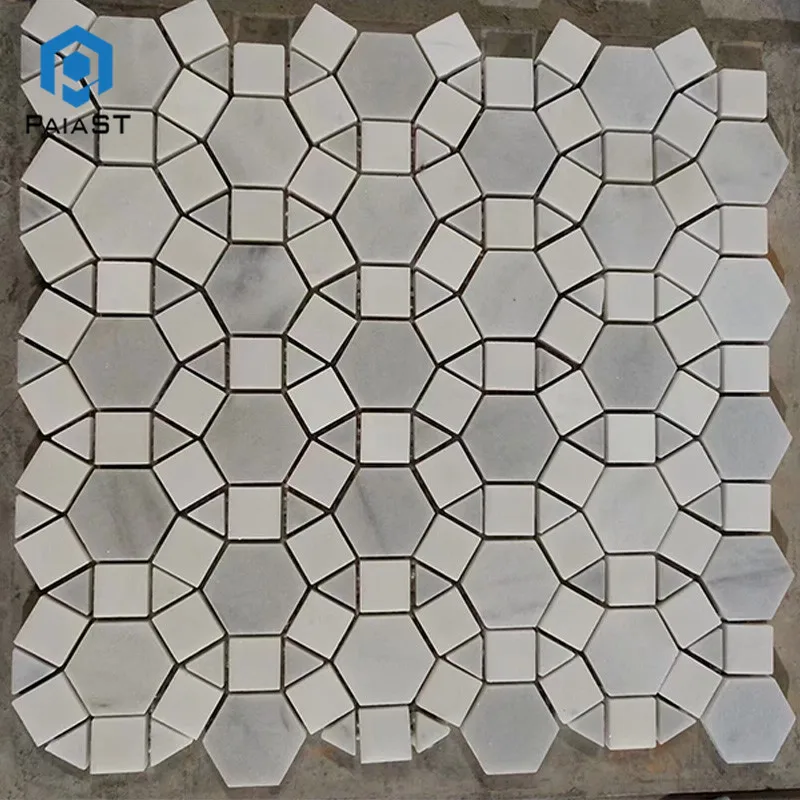 product kitchen backsplash waterjet carrara white marble mosaicmarble mosaic wall tiles bathroom decor-2
