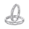 White gold pair of rings
