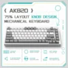 AK820 - Interruttore rosso AS - Grigio Bianco - Luce Bianca - Fai da te