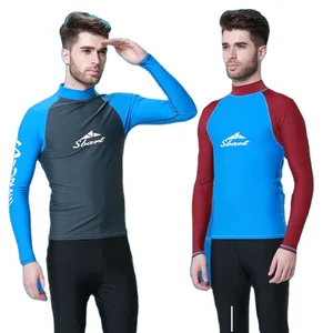 Sbart Rash Guard Upf50 Fabric Man's Long Sleeve Rashguard Quick Dry Rash Vest Surf Rashie Mens Rash Guard