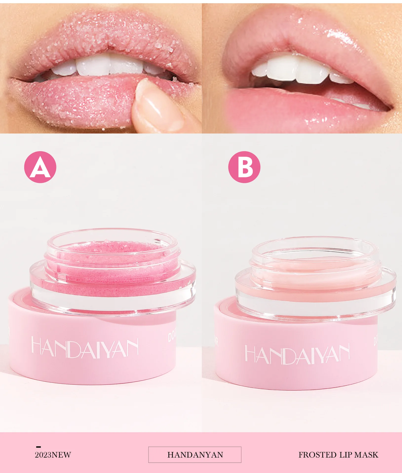 Scrub Lip Mask 2 In 1 Double Effect Moisturizing Lightening Nourishing