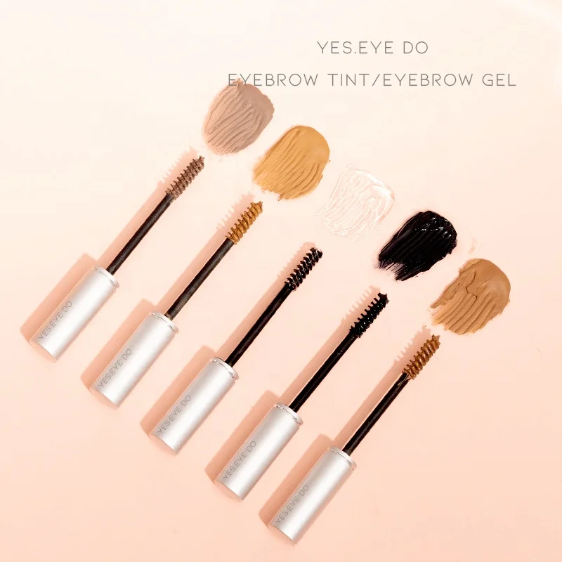 High QualiPrivate Label Eyebrow Clear Setting Eye Brow Tinted Styling Gel Tube with Brush Private Label Waterproof Eyebrow Gel