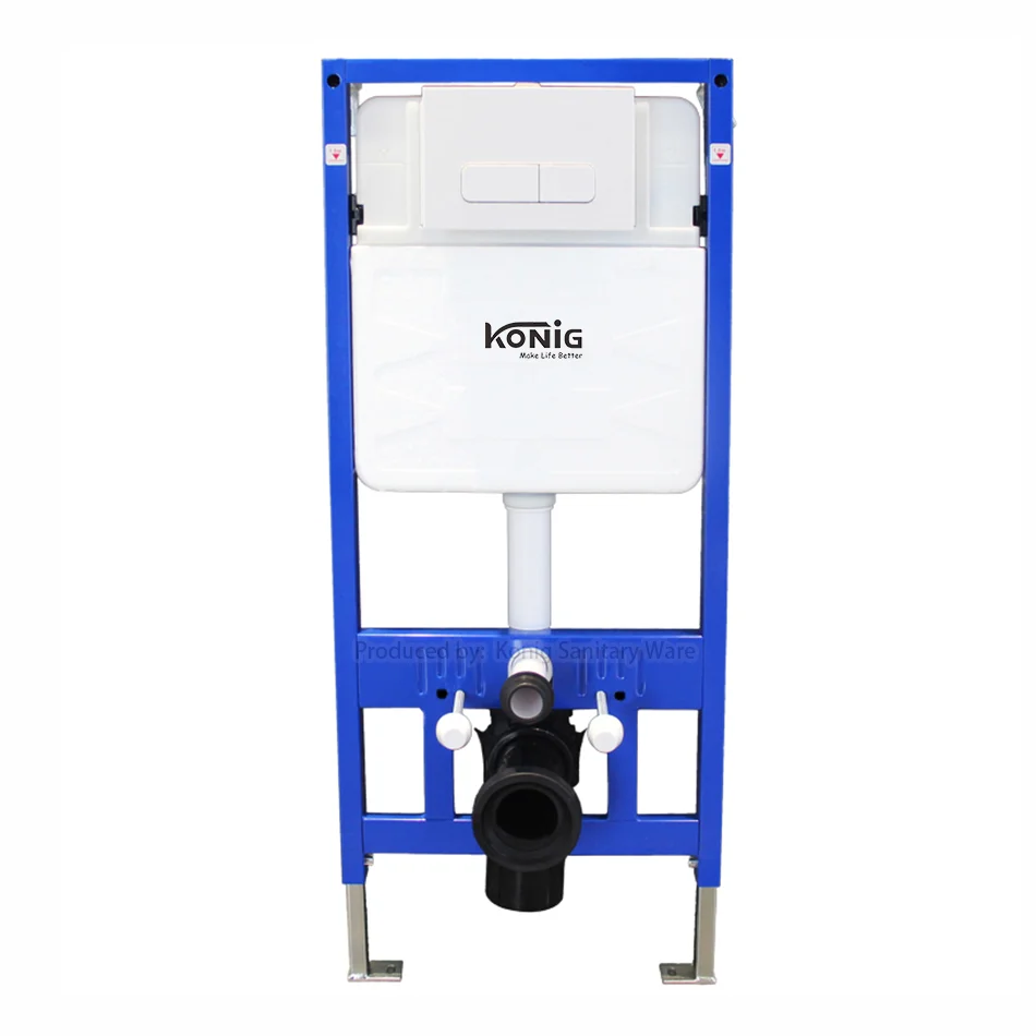 NEW! 7.5L HDPE Plastic Dual Flush Concealed Cistern tank with Metal Frame for Wall Hung WC Toilet Bathroom