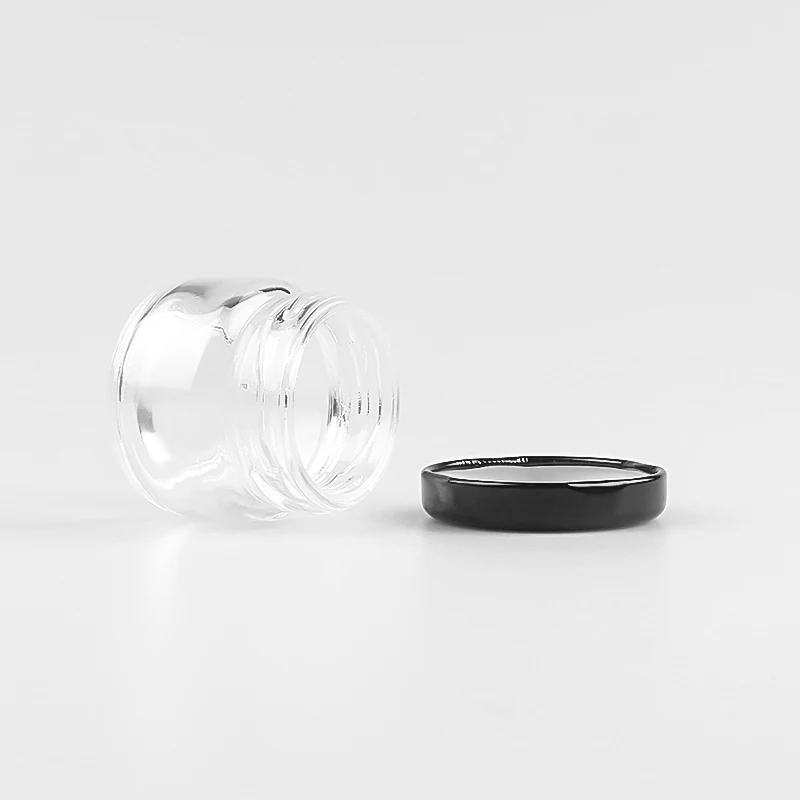 Mini Sample Size 29gr 20ml 30ml 35gram Empty Glass Pot Jar with 43mm Metal Lid for Honey Jam Jelly Cake Sugar Storage