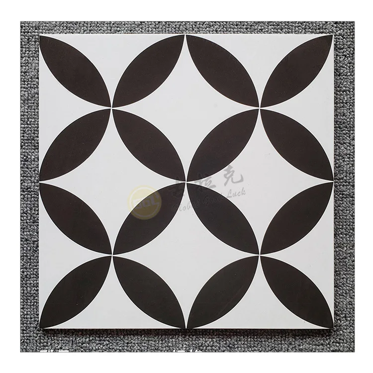 Square Pattern Porcelain Grey And Black Porcelain Mosaic Tile