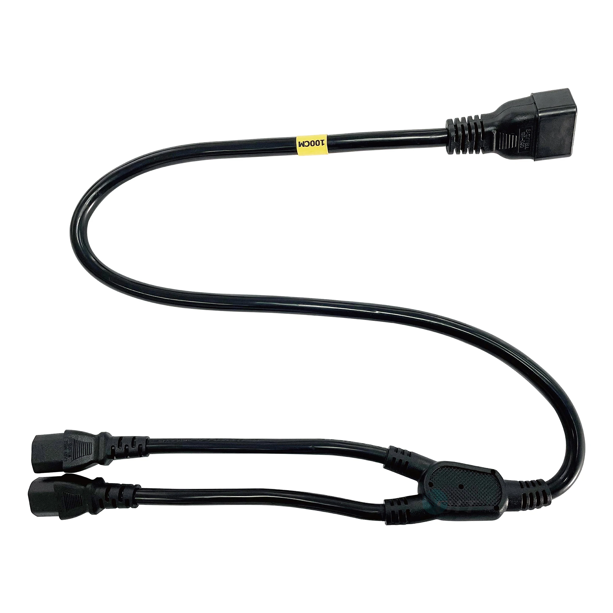 PDU Extension Cord 12AWG IEC C20 to 2XC13 Power Cable Y Splitter Power Cable