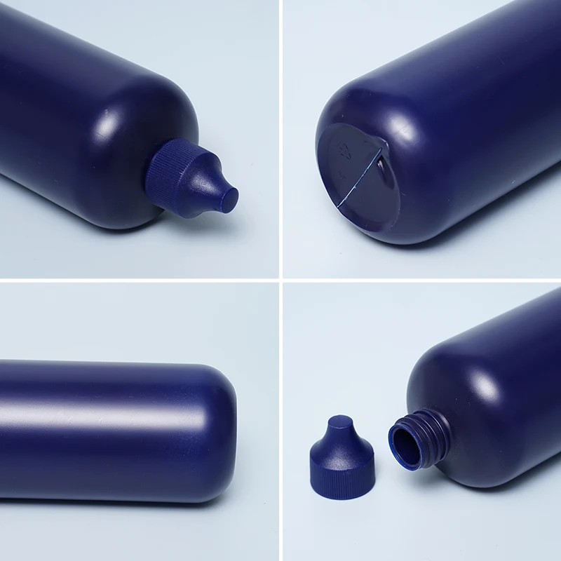 Wholesale Empty Blue 50ml 100ml 250ml HDPE Plastic Dropper Bottle Hair Dye to Remove Paint Ink Pigment Extrusion Bottle