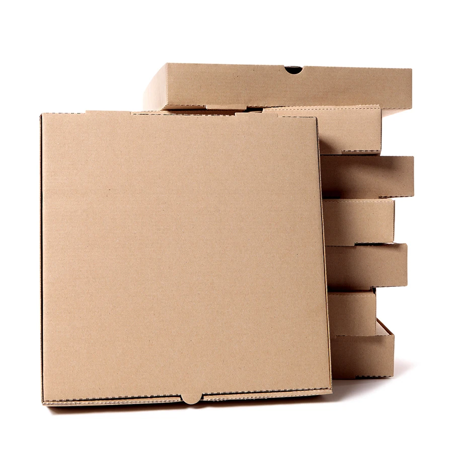 Wholesale Custom Color logo Printing Disposable Kraft Takeaway Cardboard 10/12/14/16 Other Inch White Brown Pizza Box